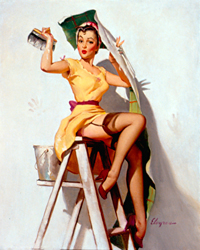 Painting by Gil Elvgren