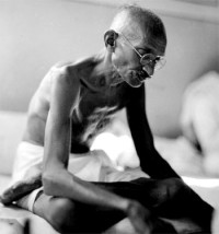 Ghandi, a man of great compassion who walked the path of Jnana and Karma Yoga.