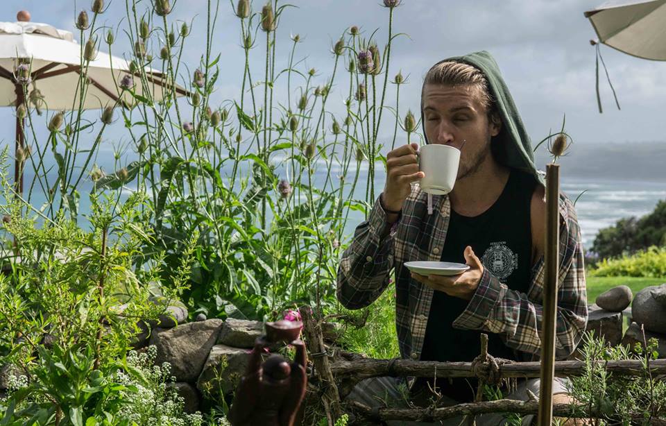 Nik Robson, yoga teacher, drinking coffee. (An Instagram post that sparked this article - thank you Nik!) Photo Credit: Cam Sims